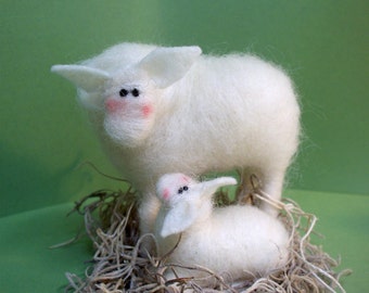 Mother's Day Sheep Mom and Lamb Figurine