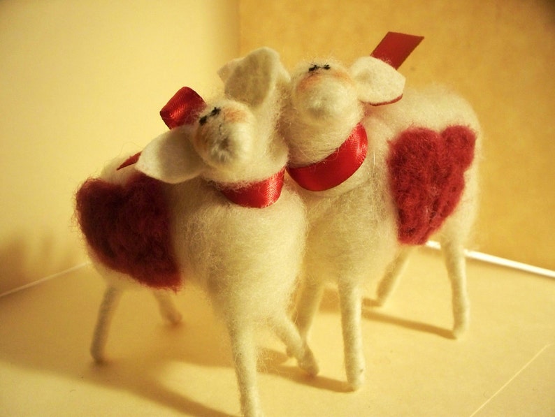 I Love Ewe Ewes Felted Wool Ornaments/Figurines image 5