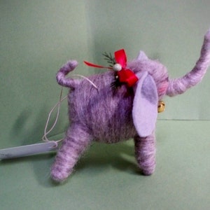 Elephant Felted Wool Ornament image 3
