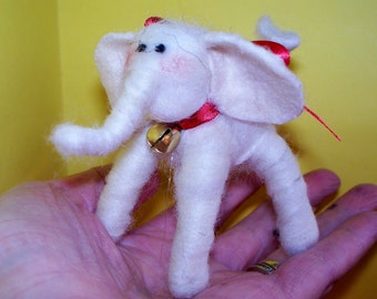 Elephant Wool Wrapped and Felted Ornament