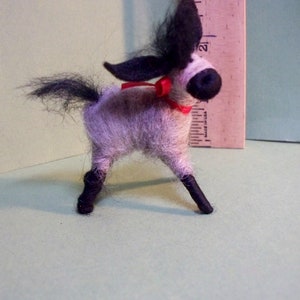 Miniature Donkey Felted Wool Ornament image 4