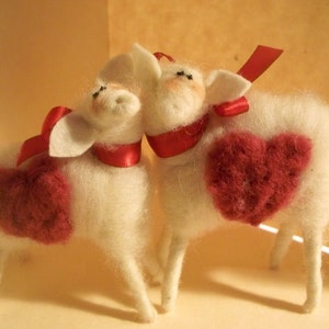 I Love Ewe Ewes Felted Wool Ornaments/Figurines image 3