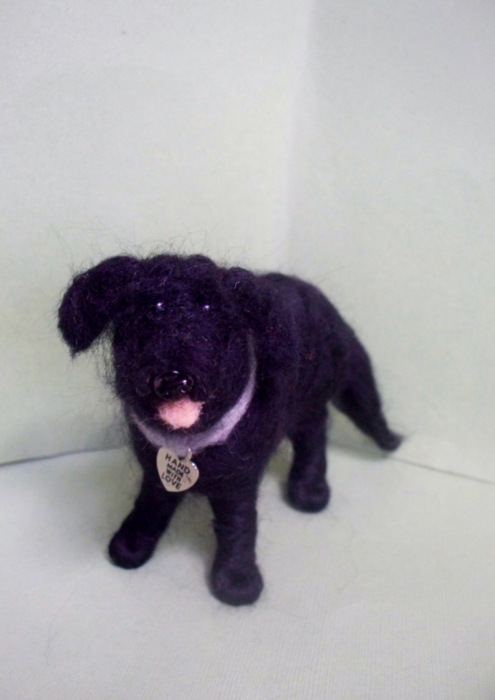 Black Labrador Felted Wool Dog Ornament Etsy