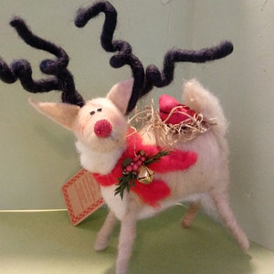 NEW -  Woodland Buddies Felted Wool 4 inch Ornament- NEW for 2017