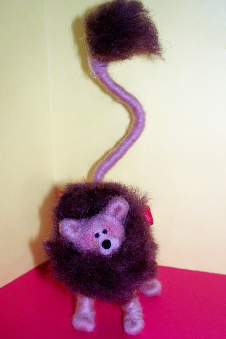 Lion Wool Wrapped and Felted Ornament image 1