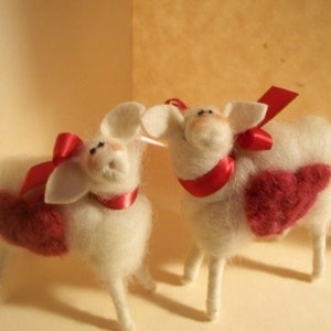 I Love Ewe Ewes Felted Wool Ornaments/Figurines image 2