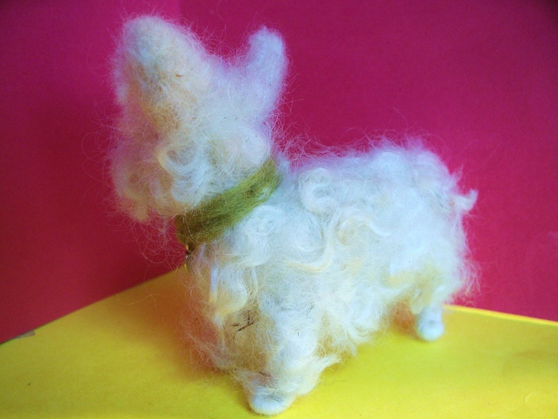 Terrier Dog Felted Wool SculptureOrnament