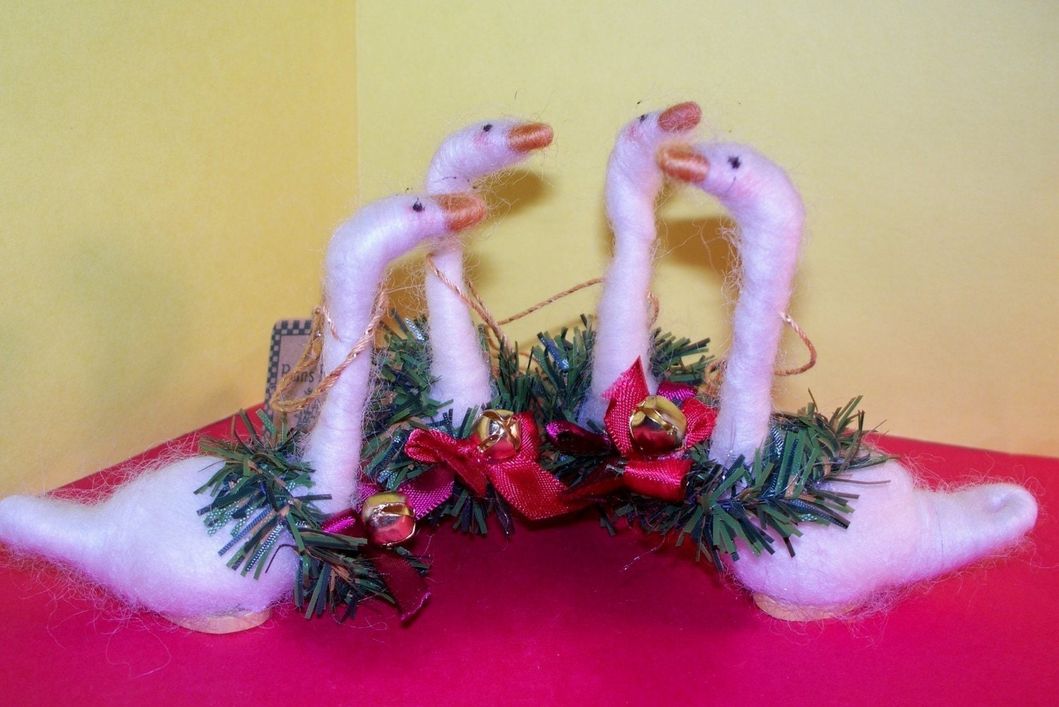 Wool Christmas Goose Ornament Etsy
