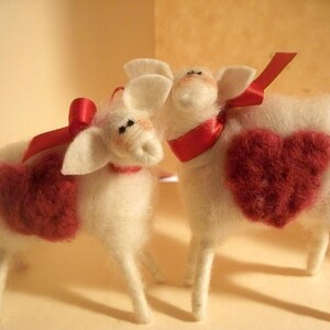 I Love Ewe Ewes Felted Wool Ornaments/Figurines image 4