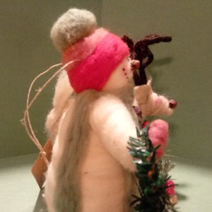 Felted Wool Snowman and Reindeer Ornament image 3