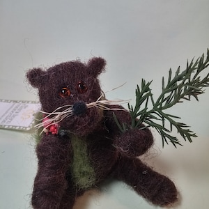 Gunther the  Felted Wool Groundhog