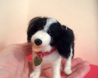 Springer Spaniel Felted Dog Ornament/Figurine