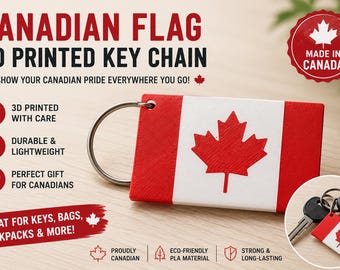 3D Printed Canada Flag keychain