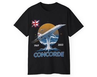 Concorde Flight T-Shirt, Aircraft Tee, Aeroplane Shirt, Aviation Gift, Pilot Top