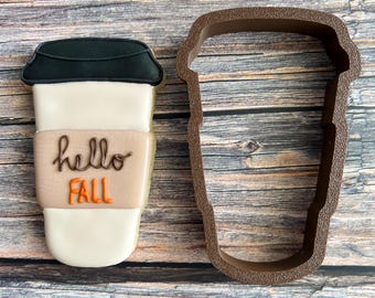 Latte To Go Cup Cookie Cutter | Fall Cookie Cutter Coffee| Latte Cookie Cutter | Perfect for Baking | Ideal for Coffee-Themed Treats