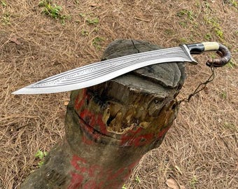 Hand Forged Gurkha Kukri Knife: Traditional Nepal Sword, 18 Inch Carbon Steel Blade