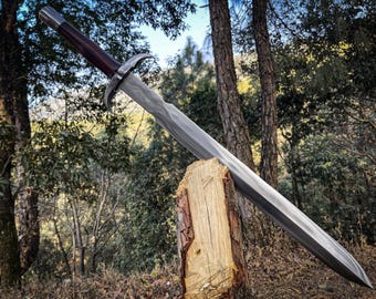 Handmade Viking Sword: 5160 Carbon Steel, Water Tempered Blade  personalized gifts/ custom gifts/ engraved gifts