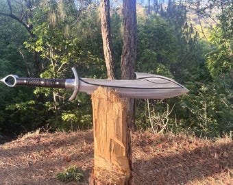 13" Hand forged Machete knife / Handmade knives/Leaf spring of truck/Rosewood Handle/Sharpen/Tempered/Ready to use/knife/knives