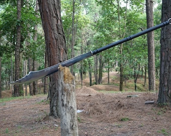 Handmade Long Handle Machete Knife |Leaf spring of truck/Rosewood Handle/Sharpen/Tempered/Ready to use/knife/knives