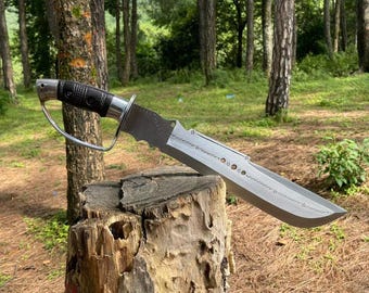 MACHETE /Hand Forged Machete Knife: 21" Leaf Spring Steel, Rosewood Handle  personalized gifts/ custom gifts/ engraved gifts