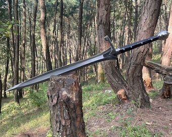 Viking Sword-Handmade Viking Sword ~ One Handed Hand Forged Sword ~ 5160 Carbon Steel ~ Machete Sword |maldivian inspired sword| Dad Gifts