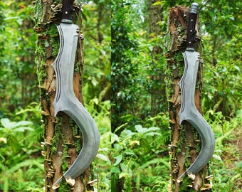 21 inch handmade machete knife | Nepal Made Viking Sword | Groomsmen Gits | Water Tempered Leaf Spring Carbon Steel