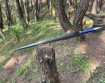 Handmade Viking Sword: Leaf Spring Carbon Steel, Spear Point  personalized gifts/ custom gifts/ engraved gifts
