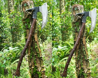 Viking Axe-HandForged Farmer Axe | Collectable Gifts | Leaf Spring Handmade Viking Axe with Leather Sheath | Farmer Gifts | gift for him