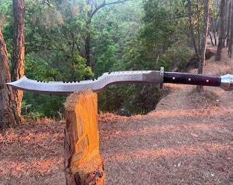 22 inch Hand-forged Kopis | Special Kopis |Leaf spring of truck/Rosewood Handle/Sharpen/Tempered/Ready to use/knife/knives