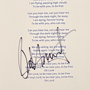 Rod Stewart Autograph on A4 Sheet With COA