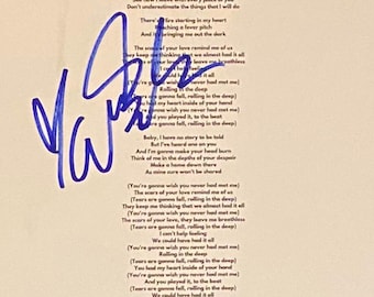 Adele Autograph On A4 Sheet With COA