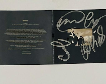 Inserto de CD autografiado de Coldplay con certificado de autenticidad