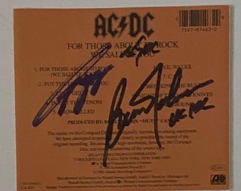 AC/DC Angus and Brian Autograph On CD Insert With Coa