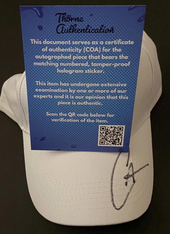カルロス・アルカラスの直筆サイン入りキャップ（COA付き） - Etsy 日本