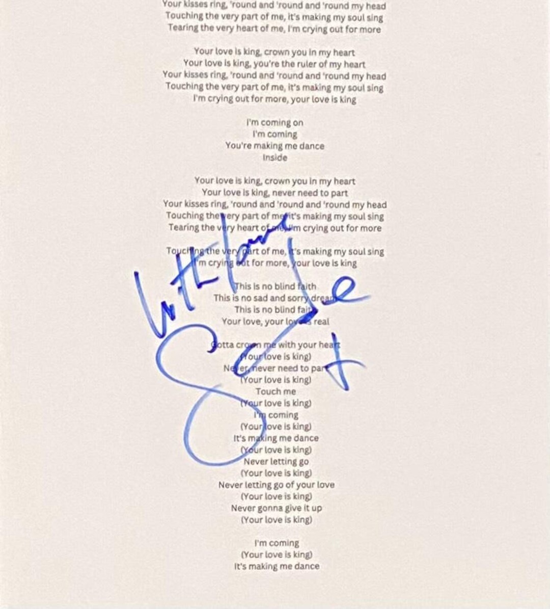 SADE signed autographed photo COA Hologram main image 1