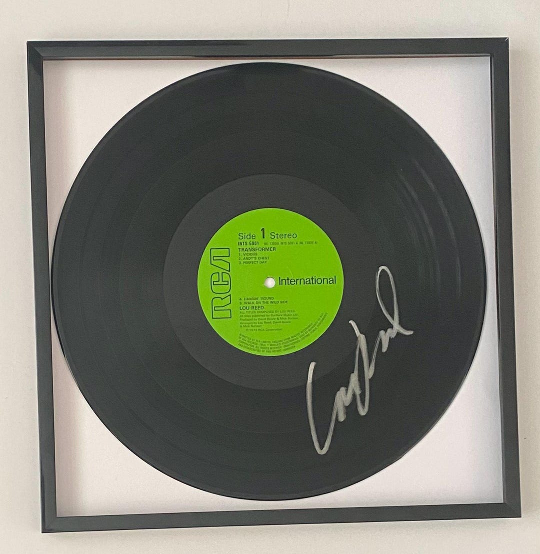 Lou Reed Autograph on Original LP Transformer Framed Vinyl Record With ...