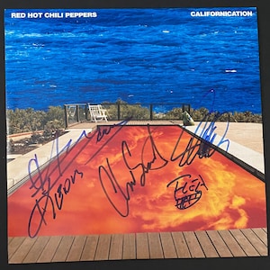 Red Hot Chili Peppers Autograph On LP Record  Sleeve With COA