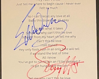 Van Halen Autogramm Eddie und Sammy Auf A4 Folie mit COA