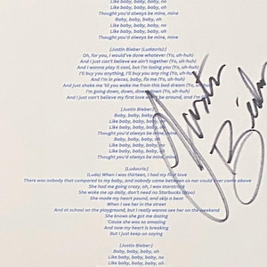Justin Bieber SIGNED 8