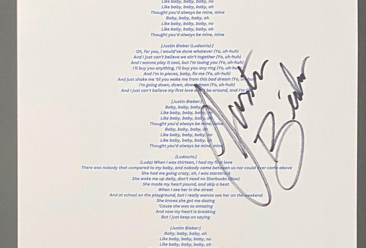 Justin Bieber サイン色紙 Justin Bieber Autograph on A4 Sheet With COA - Etsy