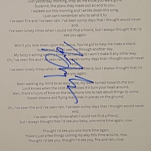 James Taylor Autograph On A4 Sheet With COA