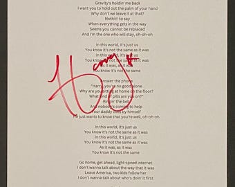 Harry Styles Autograph On A4 Sheet With COA