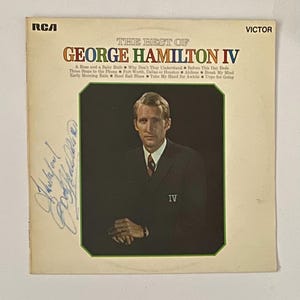 George Hamilton 1V Autograph on  LP Sleeve With COA
