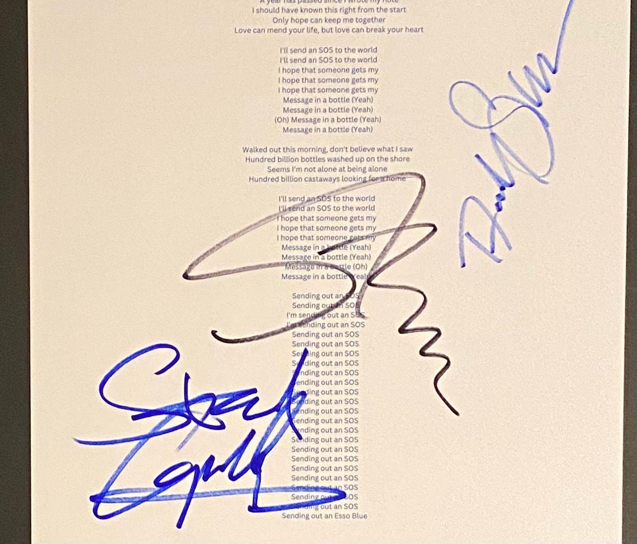 Sting autograph - Etsy 日本