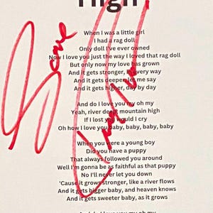 Tina Turner Autograph on  A4 Sheet With COA