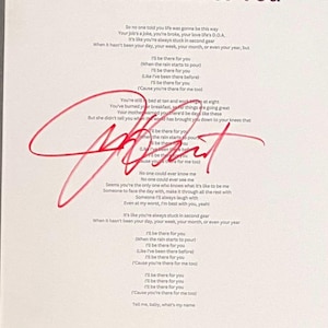 Jennifer Aniston Friends Autograph on A4 Sheet With COA