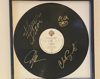 Red Hot Chili Peppers Autograph On Original Framed LP Vinyl Record With COA