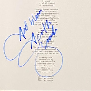 Feuille A4 d'autographes Garth Brooks avec certificat d'authenticité