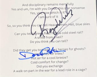 高品質ガラスフレーム入りピンク・フロイド、複製、サイン、写真