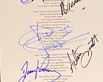 Iron Maiden Autogramm A4 Bogen mit Echtheitszertifikat